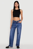 Womens Textured Knit Seamless Cropped Tank Top, Black,