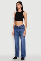 Womens Textured Knit Seamless Cropped Tank Top, Black,
