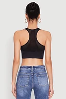 Womens Cut Out Detail Seamless Racerback Sports Bra,