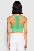 Womens Cut Out Detail Seamless Racerback Sports Bra, S-M