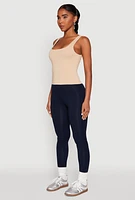 Womens Double Layer Square Neck Tank Top,