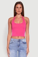 Womens Basic Halter Top,