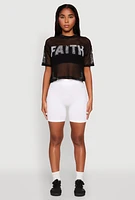 Womens Faith Fishnet Top,