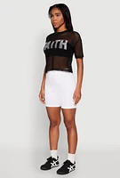Womens Faith Fishnet Top,