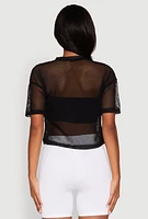 Womens Faith Fishnet Top,