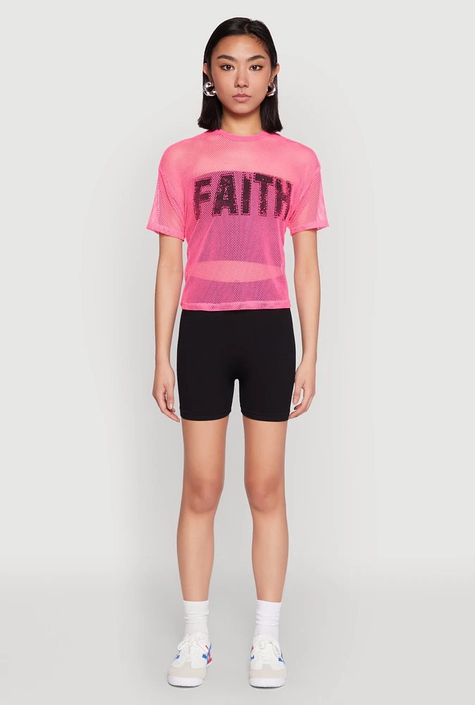 Womens Faith Fishnet Top,