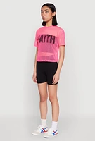 Womens Faith Fishnet Top,