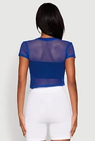 Womens NYC 1998 Fishnet Crop Top,