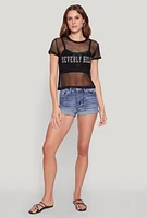 Womens Beverly Hills Fishnet Top,