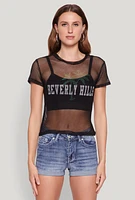 Womens Beverly Hills Fishnet Top,