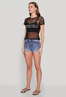 Womens Beverly Hills Fishnet Top,