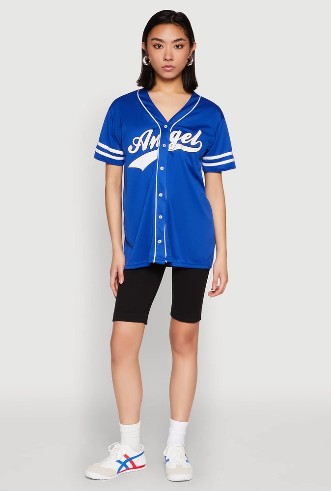 Womens Angel Baseball Jersey,