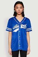 Womens Angel Baseball Jersey,