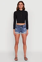 Womens Keyhole Tie Back Long Sleeve Shirt,