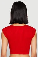 Womens Seamless Notch Neck Crop Top,