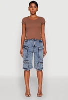 Womens Lettuce Edge Trim Basic Tee,