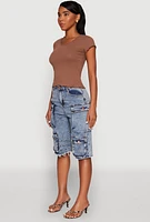Womens Lettuce Edge Trim Basic Tee,