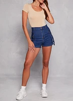 Womens Short Sleeve Scoop Neck Bodysuit,