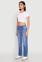 Womens Seamless Short Sleeve Crop Top, White, Size M-L