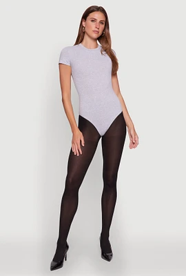 Womens Crew Neck Short Sleeve Bodysuit,