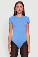Womens Crew Neck Short Sleeve Bodysuit,