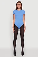 Womens Crew Neck Short Sleeve Bodysuit,