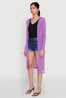 Womens Mesh Side Slit Duster,