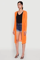 Womens Mesh Side Slit Duster,