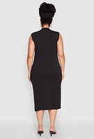 Womens Plus Size She Is Graphic Print Dress, Black, Size 1X