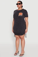 Womens Plus Size Mineral Wash New York Concrete Jungle Graphic Dress, Grey, Size 3X