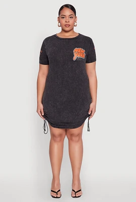 Womens Plus Size New York Concrete Jungle Graphic T Shirt Dress, Black, Size 3X