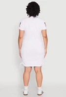 Womens Plus Size Nope Not Today Graphic T Shirt Dress, White, Size 2X