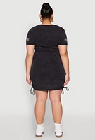 Womens Plus Size Mineral Wash Im Not Perfect But Im Original Dress, Black, Size 1X