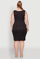 Womens Plus Scoop Neck Tank Dress,
