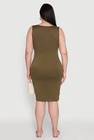 Womens Plus Scoop Neck Tank Dress,