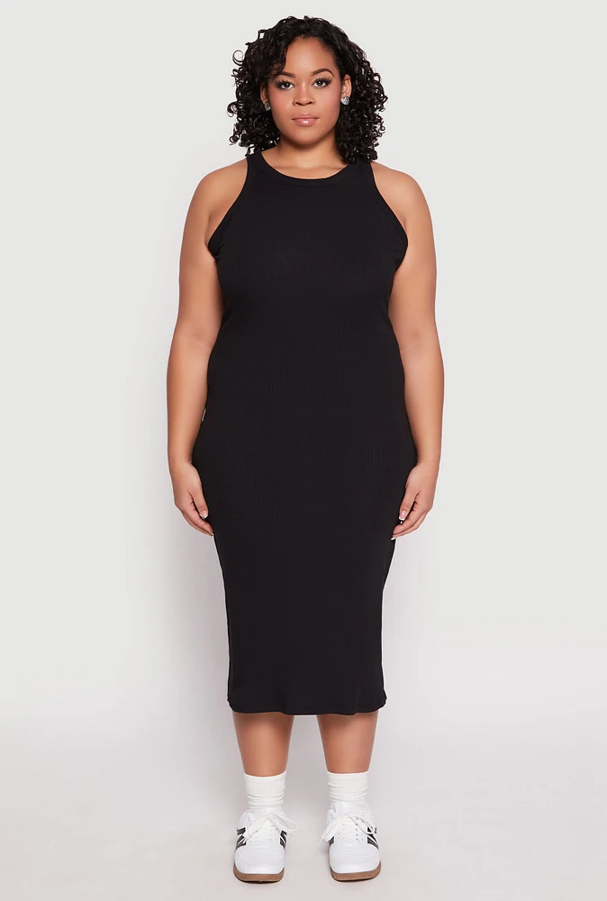 Womens Plus Almost Famous Racerback Tank Dress, 1X