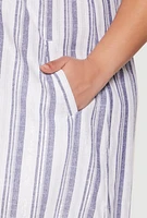 Womens Plus Lurex Striped Midi Dress, Blue,