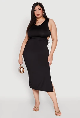 Womens Plus Side Cut Out Maxi Dress,