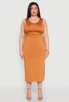 Womens Plus Side Cut Out Maxi Dress,