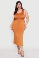 Womens Plus Side Cut Out Maxi Dress,