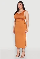 Womens Plus Side Cut Out Maxi Dress,