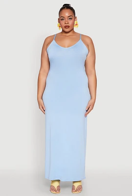 Womens Plus Scoop Neck Cami Dress,