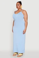 Womens Plus Scoop Neck Cami Dress,