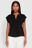 Womens Iris Airy Notch Neck Blouse,