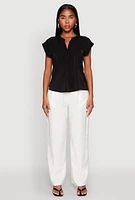 Womens Iris Airy Notch Neck Blouse,