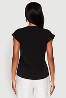 Womens Iris Airy Notch Neck Blouse,