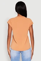 Womens Iris Airy Notch Neck Blouse,