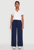 Womens Iris Twist Hem Cropped Shirt, White, Size S