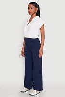 Womens Iris Twist Hem Cropped Shirt, White, Size S