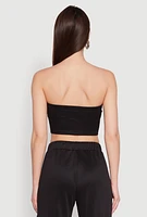 Womens Trendy Strapless Varsity Stripe Tube Top, Black, Size M